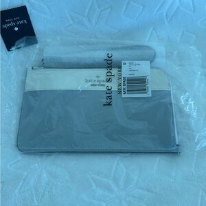 Kate Spade Gray and Cream Clutch